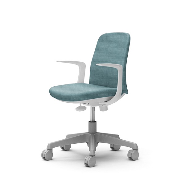 オカムラ CD13EW FXW9 セージ Lives Entry Chair オフィスチェア 肘無し 5本脚(コンパクトタイプ) ホワイトボディ ウレタンキャスタータイプ 納期約45日オカムラ CD23EW FXW4 インディゴ Lives Entry Chair