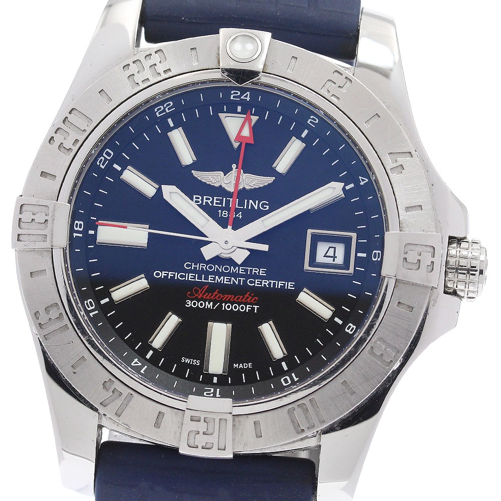 ブライトリング BREITLING A32390 アベンジャーII GMT デイト 自動巻き メンズ 保証書付き_937894【中古】
