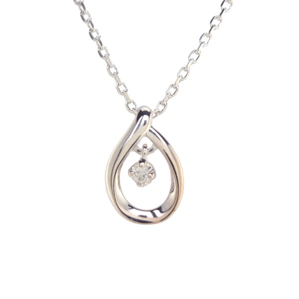 正規紙袋＆箱付 ダイヤモンド ネックレス レディース しずく ペンダント アクセサリー ジュ