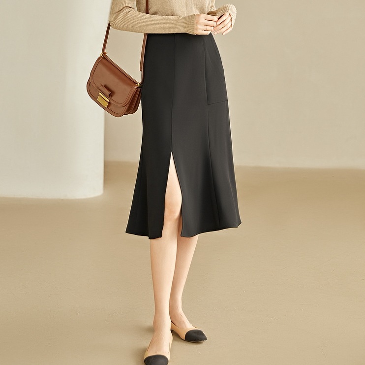 フレアスカート スカート ボトムス フレアスカート 膝丈 ひざ丈 フレア Aライン スリット サイドスリット ハイウエスト ポリエステル かわいい 大人可愛い きれいめ シンプル カジュアル 大人