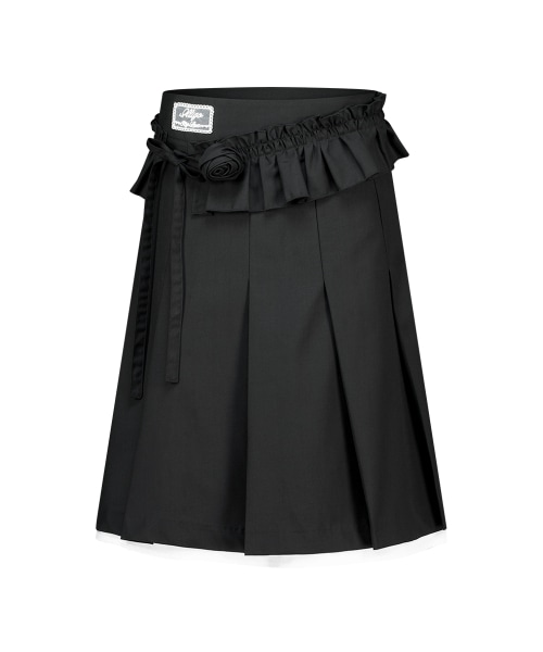 【ILLIGO】 FLEUR PLEATED MIDI SKIRT BLACK 正規品