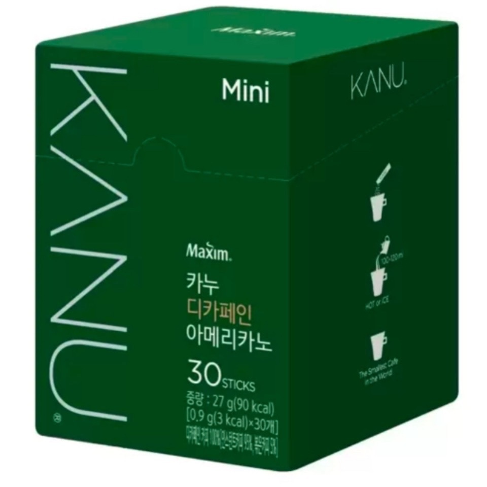 ミニ デカフェイン コーヒー 0.9g x 30スティック x 6箱　 Decaffeined Coffee　韓国コーヒー　飲み物