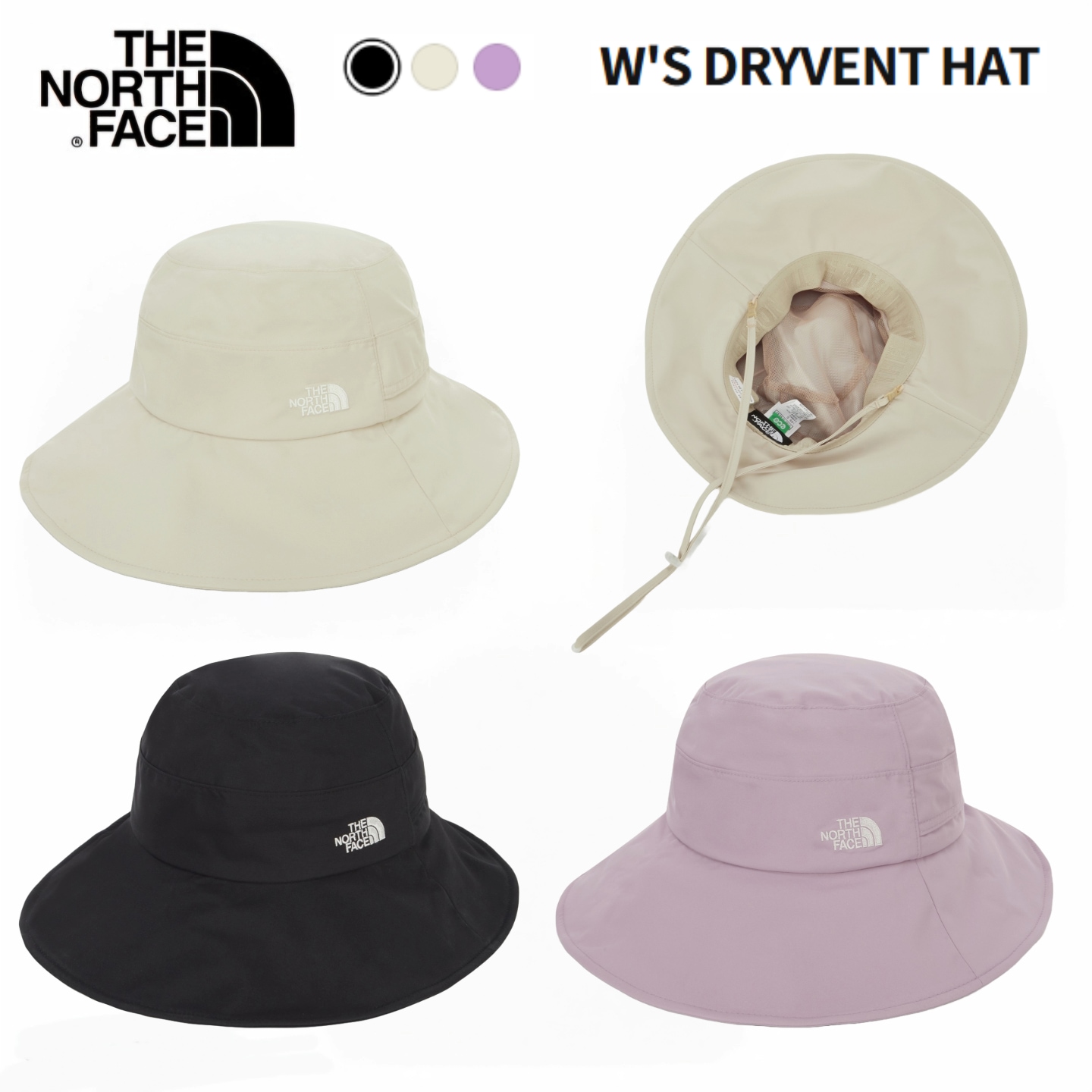 WS DRYVENT HAT ウーマンズ ドライベントハット レディース つまみ付き帽子 広いつまじい帽子 ひも付き帽子 登山帽子