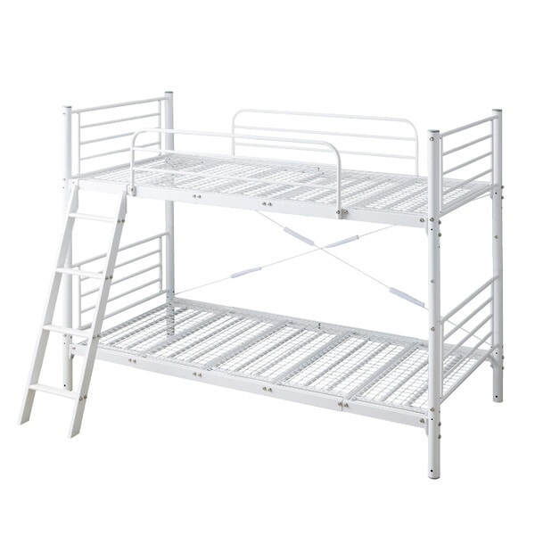 岩附 IW-2200 2段パイプベッド ホワイト メーカー直送