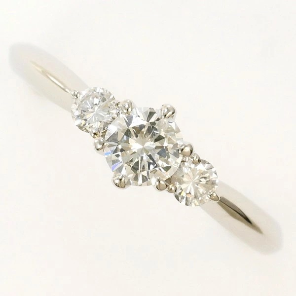 PT900 プラチナ リング 13号 ダイヤ 0.28 0.17 SI2 鑑定書 ジュエリー 中古