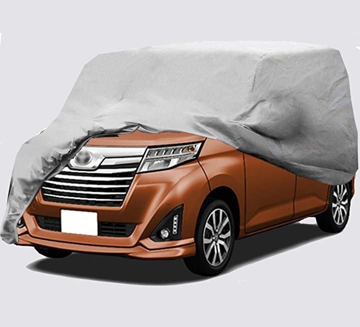 ボディーカバー SUV 4層構造 裏起毛タイプ 自動車カバー 車体カバー 365x165x190cm (シルバー, 365x165x190CM)