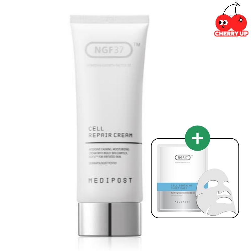 [プレゼント付き]メディポスト セリノ NGF37 セルリペアクリーム 75mL＋シートマスク1枚付き 保湿 集中ケア 乾燥肌 弾力感 ハリ 肌バリア 低刺激 シワケア 弱酸性 しっとり