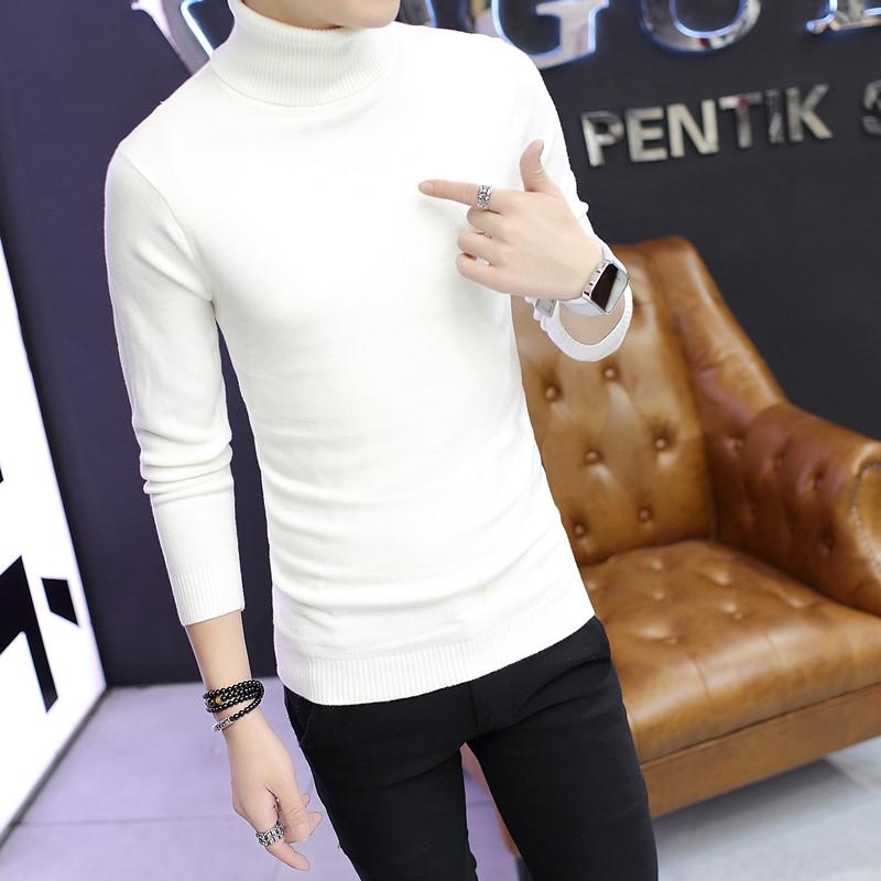 メンズ ファッション 服 オシャレ シンプル 大人 かっこいい 大きいサイズ ストリート 紳士服 秋　冬 白 タートルネック セーター 韓国スタイル スリム ニット ベルベット インナー レイヤリング 5,279円