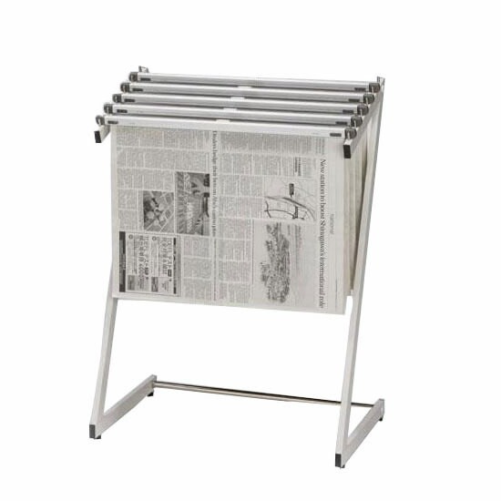 ナカキン　新聞架　5本掛　SZ5-3435-WG