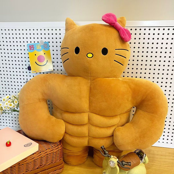 Qoo10] サンリオ 腹筋キティちゃん 大きいサイズ ぬいぐる