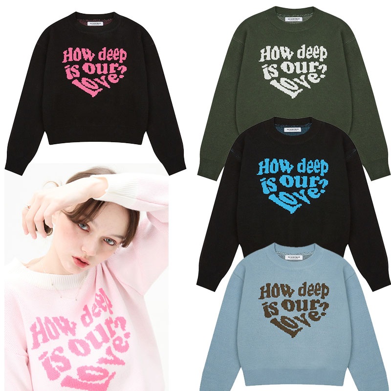 [MV LOVE KNIT] 5 COLOR / ロゴグラフィック / 基本 OOTD / 初冬まで着用 / 韓国秋ファッション / Y2K