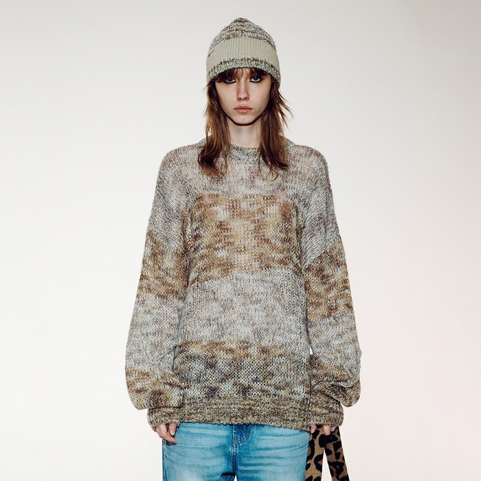 【OPEN Yy】 YY SHIMMER PULLOVER : BEIGE