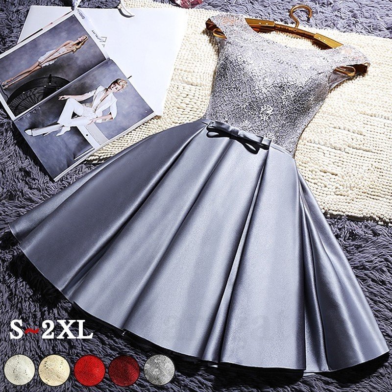 パーティードレス 結婚式 ドレス 二次会ドレス 花嫁 パーティドレス レース Aライン 二次会 ドレス ミニ ドレス 成人式 忘年会 披露宴 お呼ばれドレス