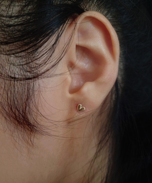ヘレンジュエリー 14K レイハートピアス