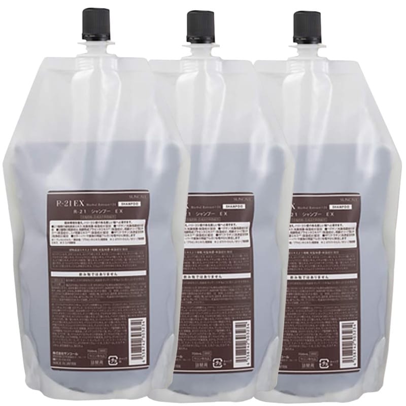 サンコール R-21 EX エクストラ シャンプー 700mL ×3個 詰め替え セット エイジング毛 ハリコシ ヘマチン ボリュームアップ 保湿 補修 うるおい