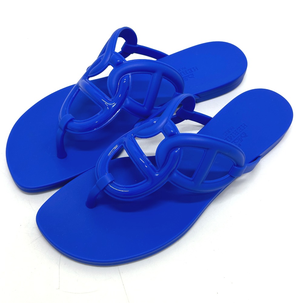 サンダル エジェリ フラット トング 靴 シェーヌダンクル ビーチサンダル ラバー ブルー