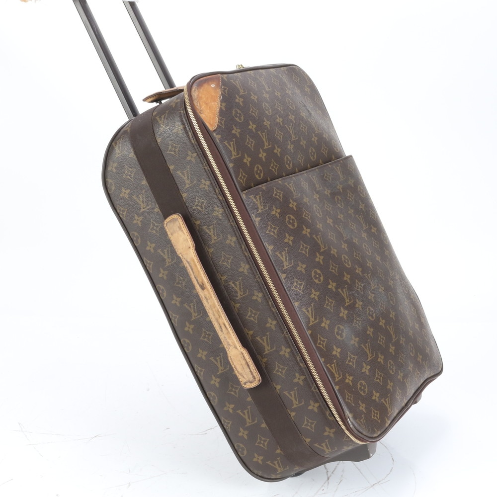 モノグラム ペガス55 M23294 レザー×コーティングキャンバス スーツケース キャリーケース バッグ 出張 旅行 トランク A4 メンズ RUE CQ13-10 中古 29,850円