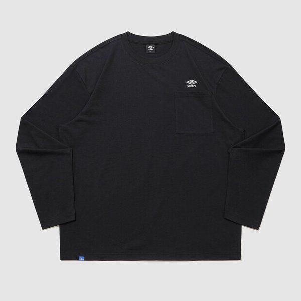 ポケットコットン長袖Tシャツ BLACK UR121CRL11 BLK0