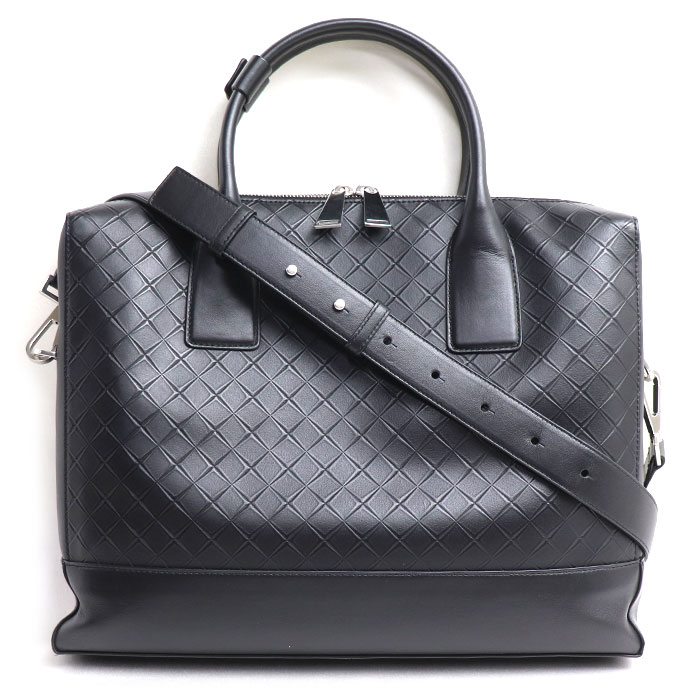 BOTTEGAVENETA ボッテガヴェネタ エンボス ビジネスバッグ ブラック 618609 VCRE2 8803 ブリーフケース メンズ 中古