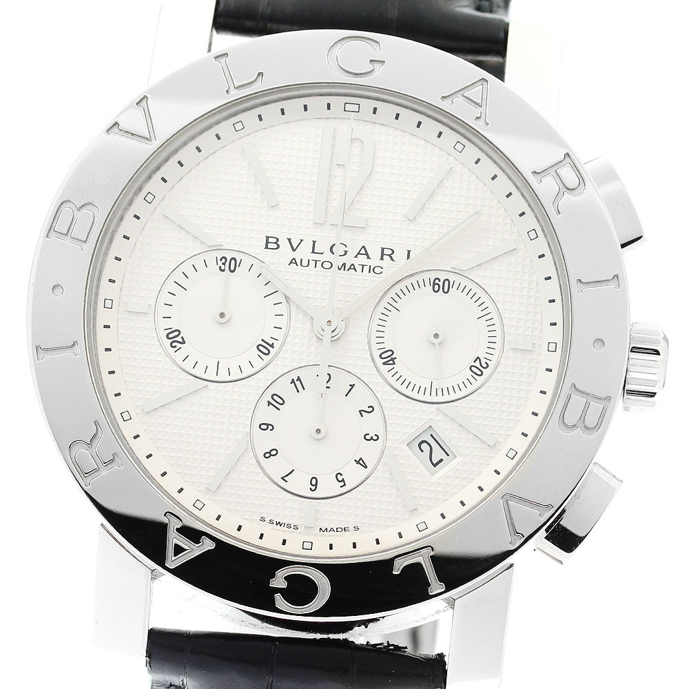 ブルガリ BVLGARI BB42SLCH ブルガリブルガリ デイト クロノグラフ 自動巻き メンズ 良品 箱・保証書付き_903206【中古】