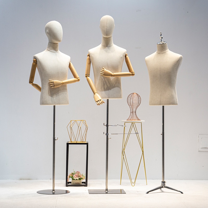 トルソー マネキン メンズ 韓国風 四輪移動便利 アーム付き 頭付き 腕 洋服 スーツ 大人 モデル道具 ショーウインドー おしゃれ ドール 男性 裁縫 手芸 高さ調整