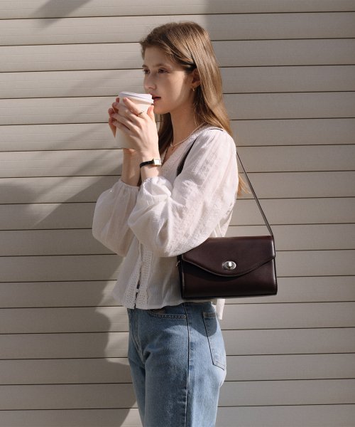 【OVHEE】 Mignon Shoulder Bag_Dark Brown ショルダーバッグ 正規品