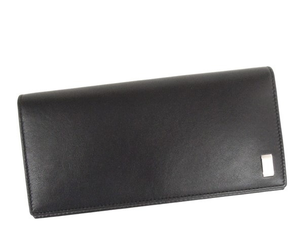 dunhill QD1010A(19F2F10AT001R) SIDECAR BLACK ダンヒル サイドカーブラック ファスナー小銭長財布 レザー ブラック