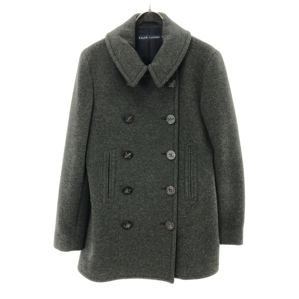 ウール ピーコート 7 グレー レディース