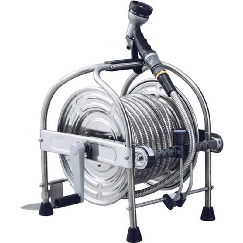 ハタヤリミテッド　ハタヤ 大口径型オールステンレス蛇腹ホースリール 15m　SSA15J