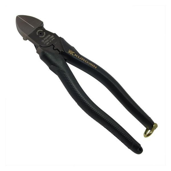 フジ矢 電工名人偏芯薄刃ニッパ 黒金 7700N－175BG 作業工具 ペンチ ニッパ ニッパ