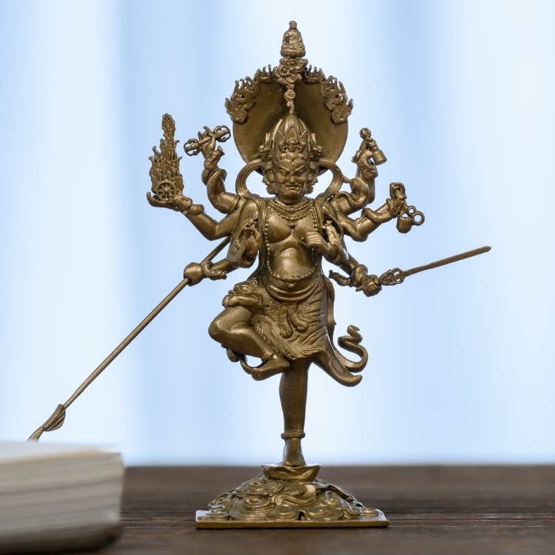 不動明王 仏像 小型黄銅製の守護仏像力強さと邪悪を払いのける象徴