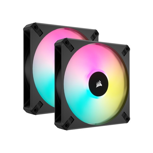 CO-9050156-WW ブラック CORSAIR AF140 RGB ELITE Dual Pack with Lighting Node CORE XT [PWMファン(140mm) コントロー
