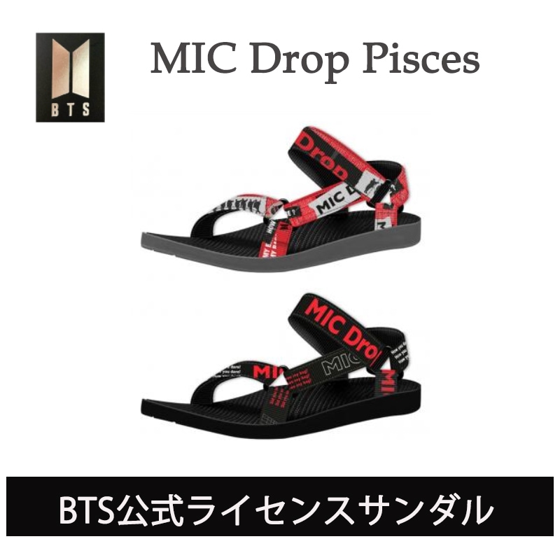 [BT公式グッズ] BTS公式ライセンスビーチサンダル 　BTS MIC Drop Pisces
