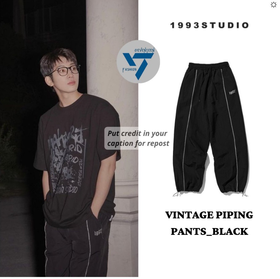 SEVENTEENウォヌ着用] VINTAGE PIPING PANTS/ユニセックス KSTAR
