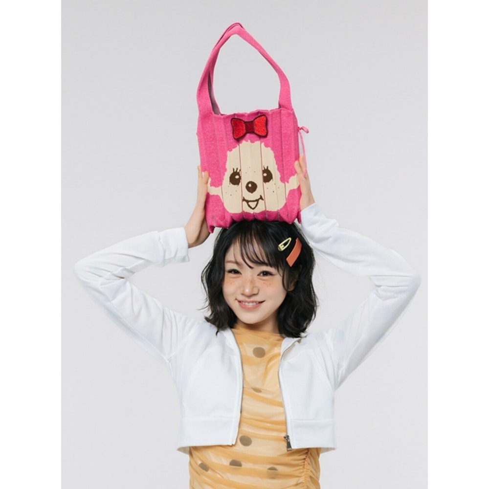 JOSEPH & STACEY LPK S スターリーモンチッチガールピンクリボンワッペンレッド