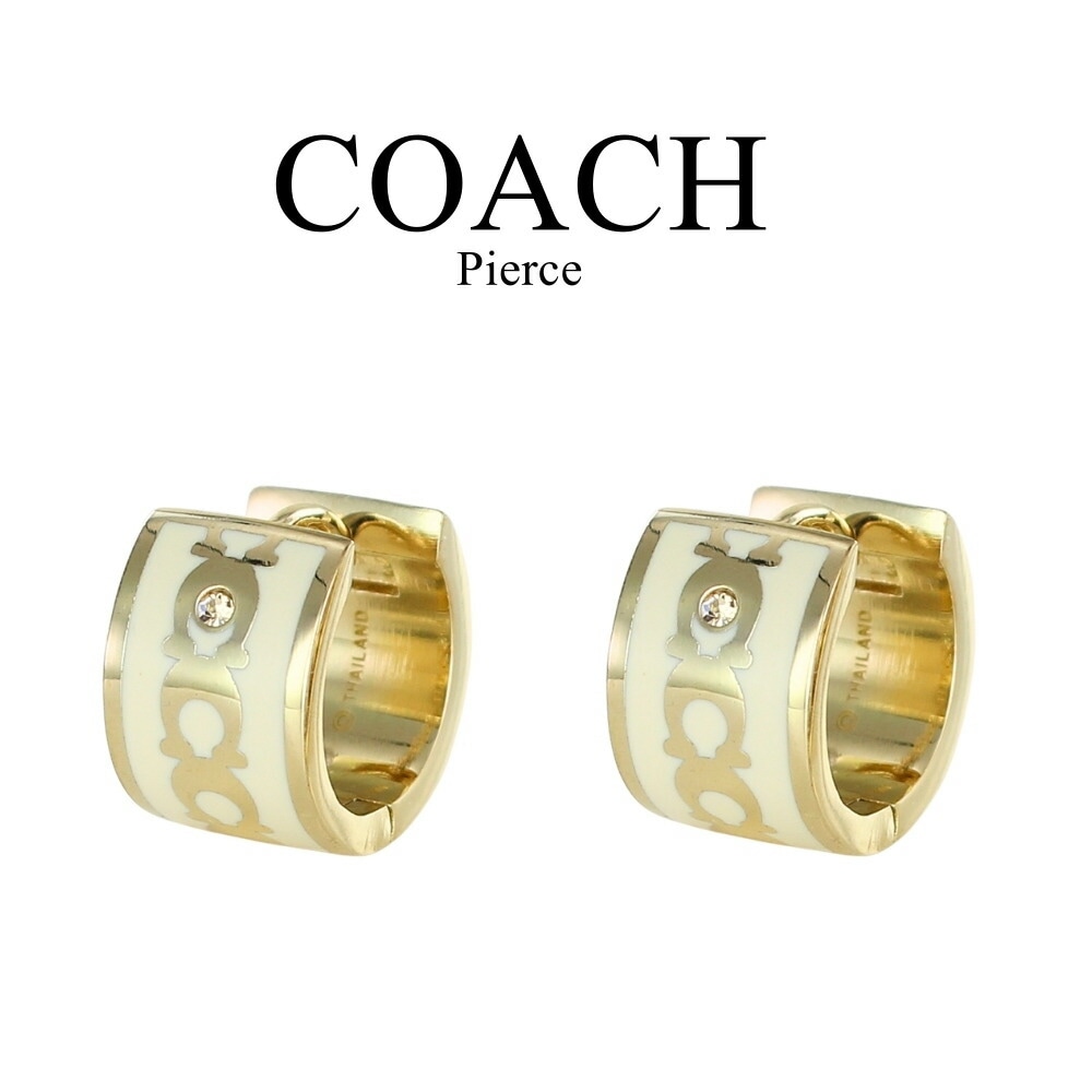 コーチ レディース 小さい フープピアス ピアス ブランド ゴールド 両耳ピアス かわいい 大人 おしゃれ 女性ギフト 誕生日プレゼント 結婚式 お呼ばれ 結婚記念日 プレゼント 妻 彼女 女性 母