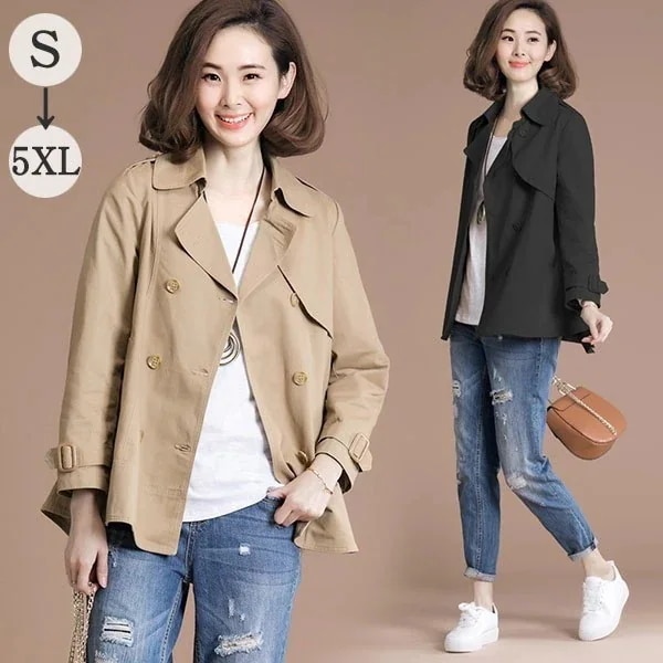 トレンチコート レディース スプリングコート テロンチ 春秋 定番 コート 体型カバー 上品コート きれいめ ゆったり 薄手 軽い アウター 春 オフィス 通勤 大人 20代 30代 40代 春物 ベ