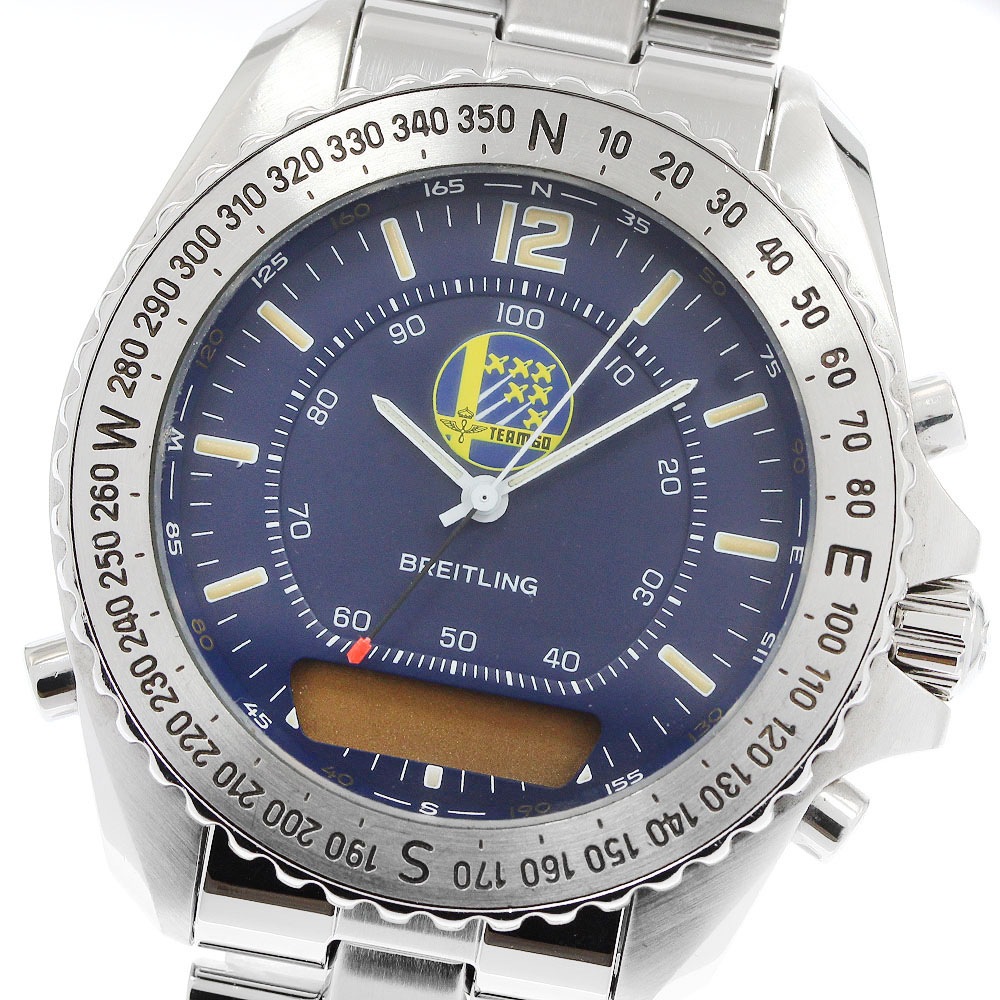 ジャンク ブライトリング BREITLING A51038 プルトン 多機能 クォーツ メンズ _937424【中古】