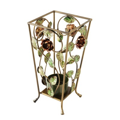 イタリア直輸入 アイアン傘立て 正方形 ハンドペイント Verona Classic