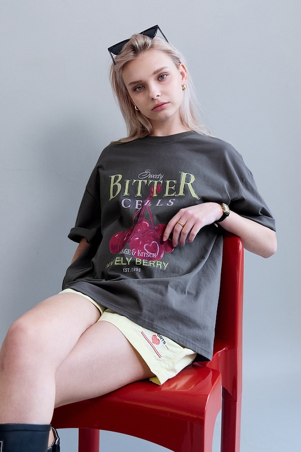 人気★BITTER CELLS☆ CHERRY BERRY TEE Qoo10 BITTER CELLS CHERRY BERRY TEE ロゴ