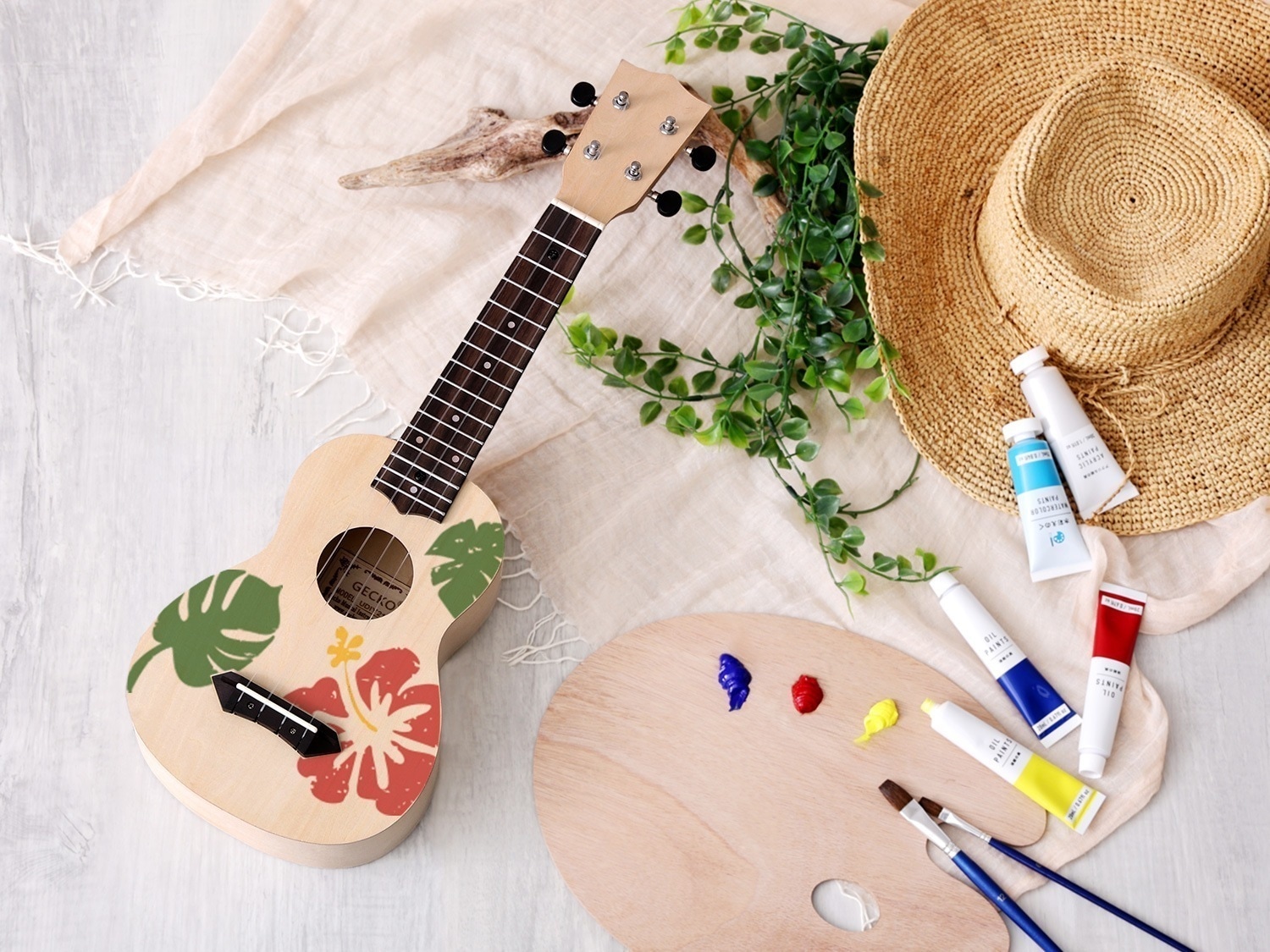 ウクレレ 組立キット ソプラノ 21インチ 初心者向け かわいい 手軽 オリジナルを作れる手作りセット