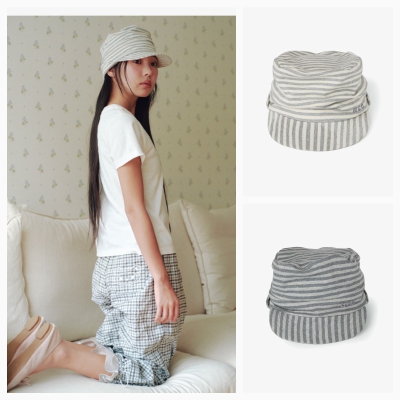 【aeae】 26SS STRIPE PILED CAP : 2COLORS