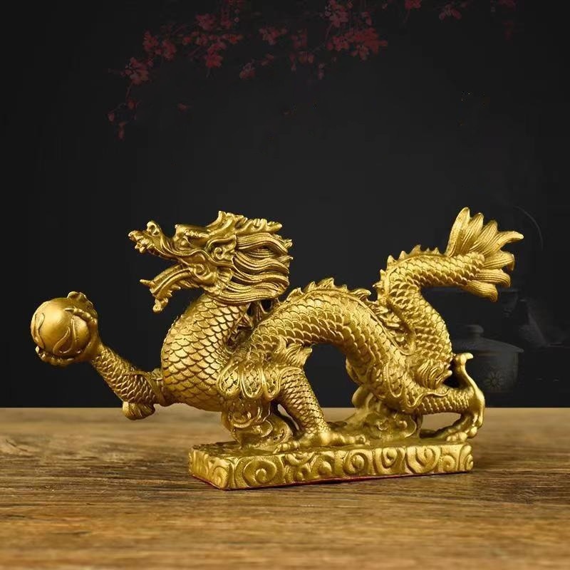 Qoo10] 龍の置物 五本爪 金龍 風水 龍 置物 : 家具・インテリア