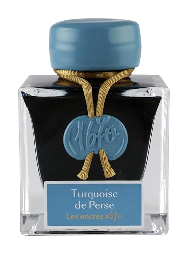 エルバン(Herbin) アニバーサリーインク 1670 50ml【金の微粒子入り】万年筆/ガラスペン・つけペン用 ターコイズ ペルシャ HERBIN hbj15014