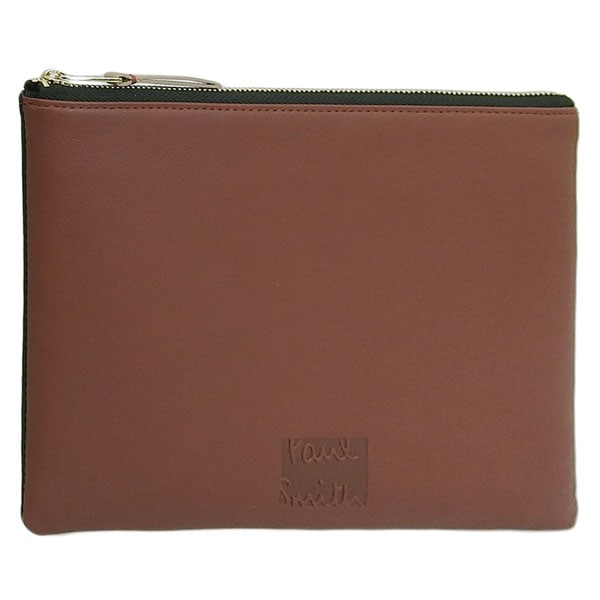 ポールスミス 小物 メンズ ポーチ アウトレット ラムレザー レンガ PSME0143 PAUL SMITH
