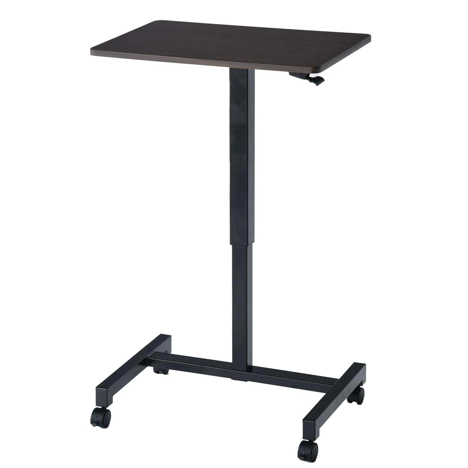 スタンディングデスク 昇降デスク 幅70cm 高さ70.5～110cm ガス圧 手動 ワンタッチ 昇降 デスク テーブル 無段階調節 昇降式テーブル パソコンデスク PCデスク 木目調ブラウン 454