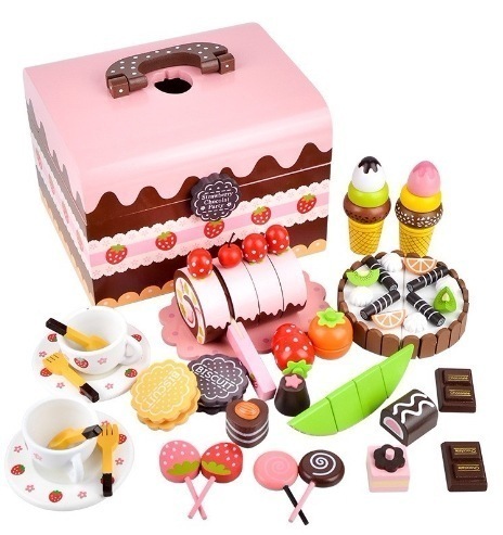 マザーガーデン 木のおままごと 野いちご スウィート カフェリボン ピンク木製 おもちゃ セット