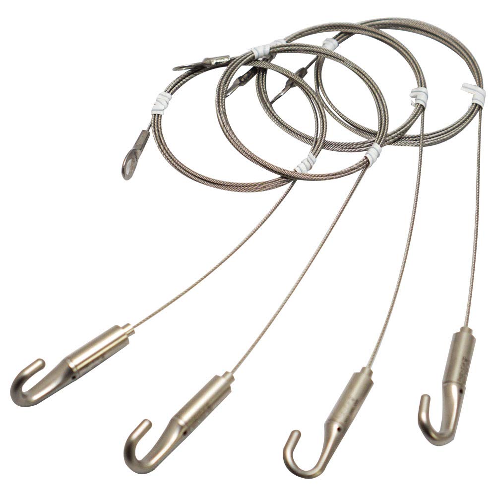 タキヤ ポスター・額縁用ワイヤー 吊下げフック ミニハンガーセットA径1.2φ長さ1m 軽荷重用 4本 コレダーライン