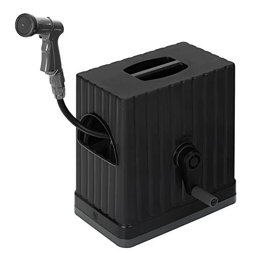 アイリスオーヤマ ホースリール 30m フルカバーホースリール EX 30M ダークグレー/ブラック