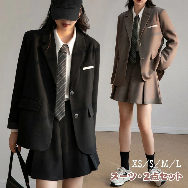 【クーポンで7480円】色追加！卒業式 スーツ 女の子 卒服 韓国 制服 フォーマルスーツ ブレザー 入学式 スーツ 女の子 2点セット 大きいサイズ 女子 高校生 レディース ピアノ発表会 スーツ